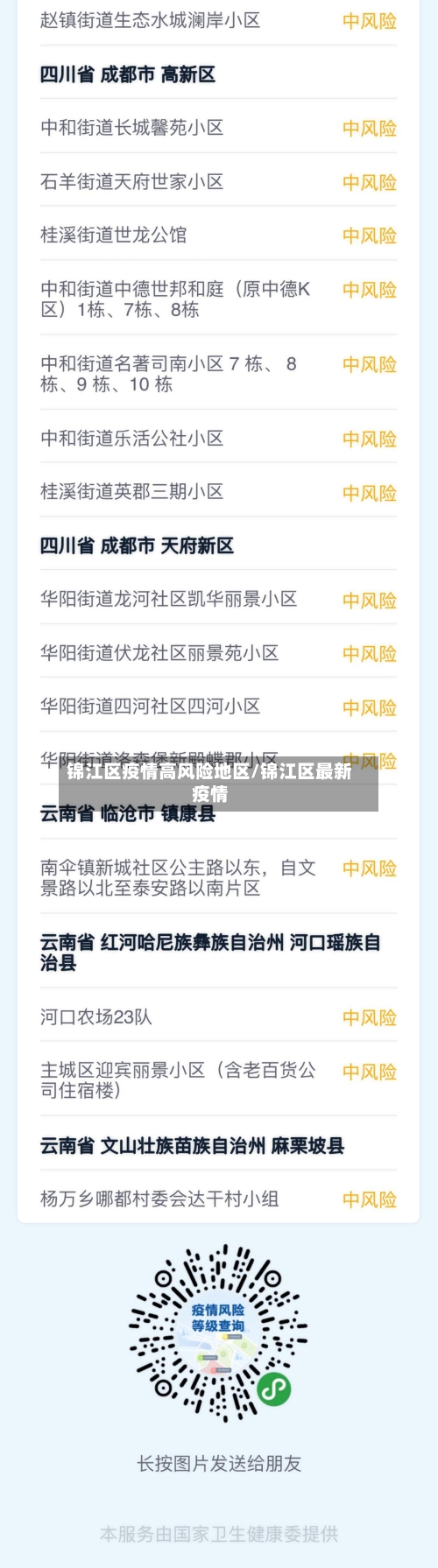 锦江区疫情高风险地区/锦江区最新疫情-第2张图片
