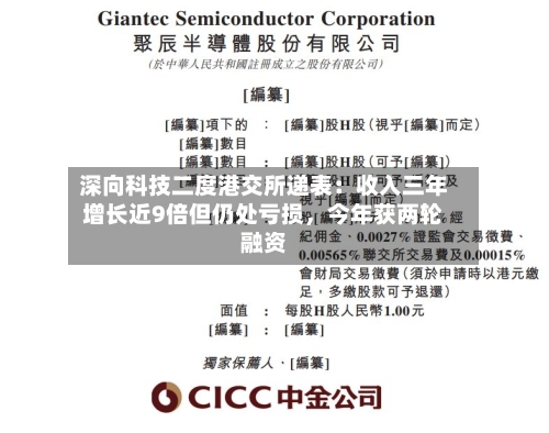 深向科技二度港交所递表：收入三年增长近9倍但仍处亏损	，今年获两轮融资-第3张图片