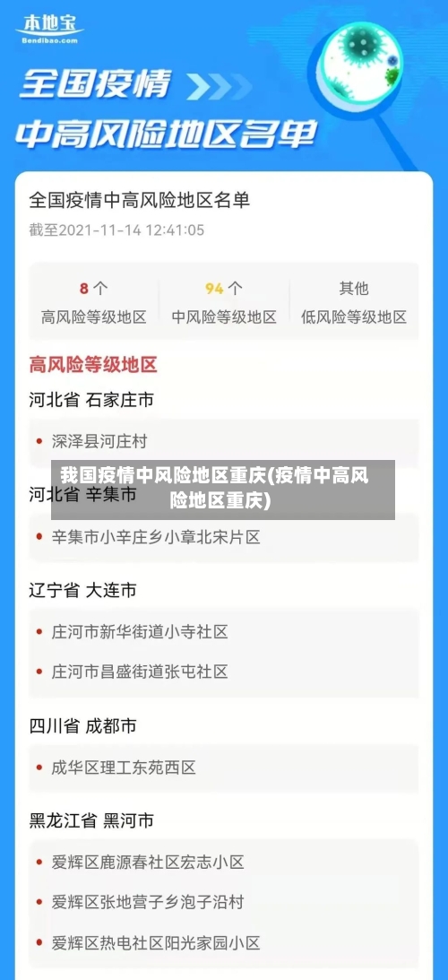 我国疫情中风险地区重庆(疫情中高风险地区重庆)