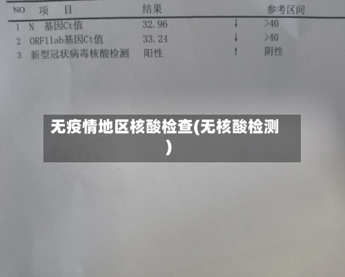 无疫情地区核酸检查(无核酸检测)-第2张图片