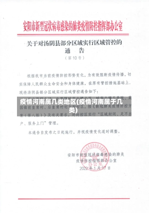 疫情河南属几类地区(疫情河南属于几类)